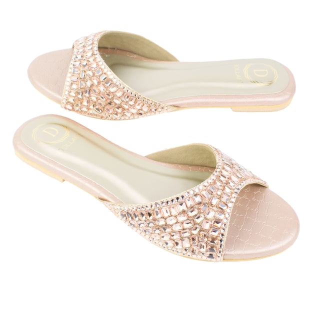 Haya Rose Flat Brilliant Slippers | S250F-R