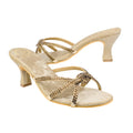 Amal Praline 3in Flared Heel Comfortable Mule Sandals | S132H-PRL