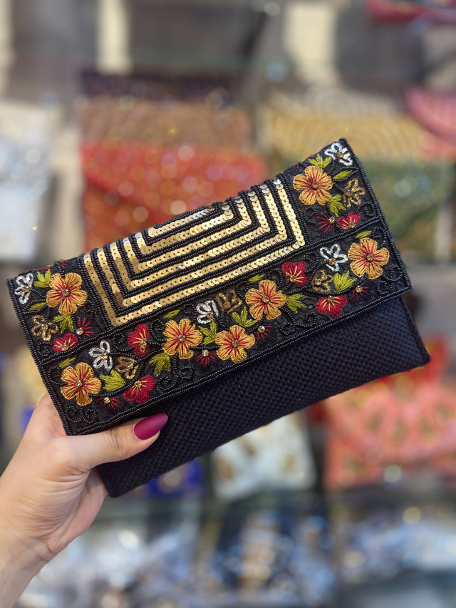 Handcrafted Black Purse
