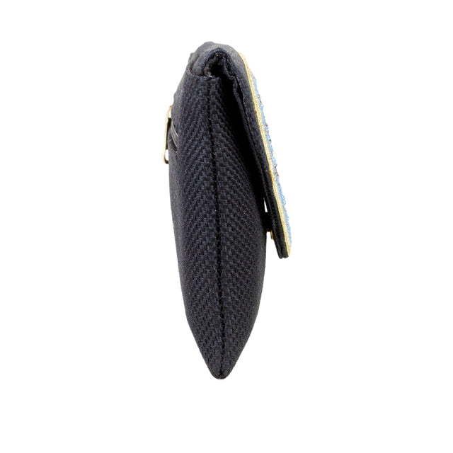 Black Handcrafted Crystal Embellished Jute Handbags