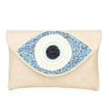 Brown Handcrafted Crystal Jute Handbags