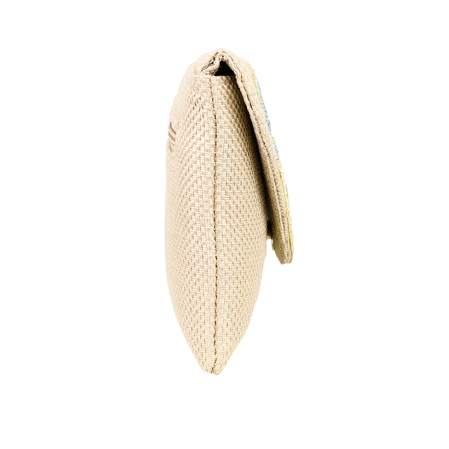Brown Handcrafted Crystal Jute Handbags