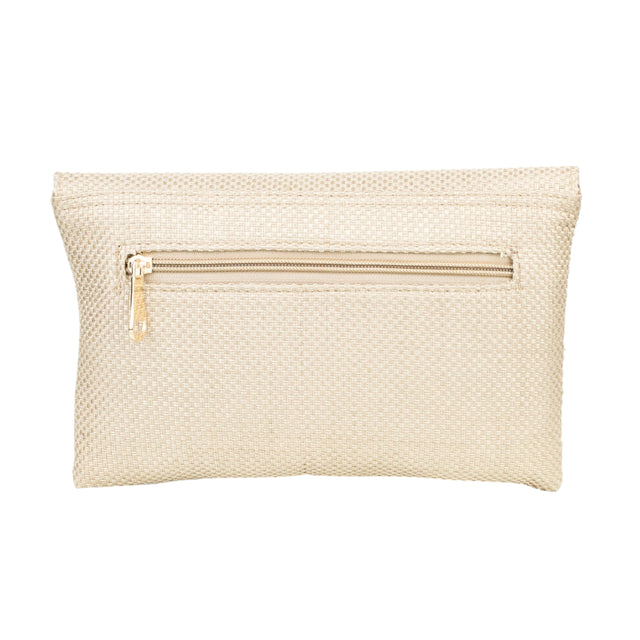 Brown Handcrafted Crystal Jute Handbags