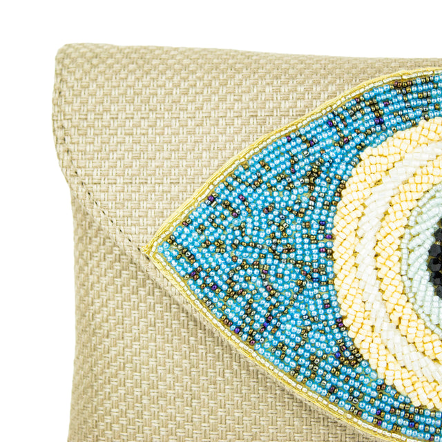 Brown Handcrafted Crystal Jute Handbags