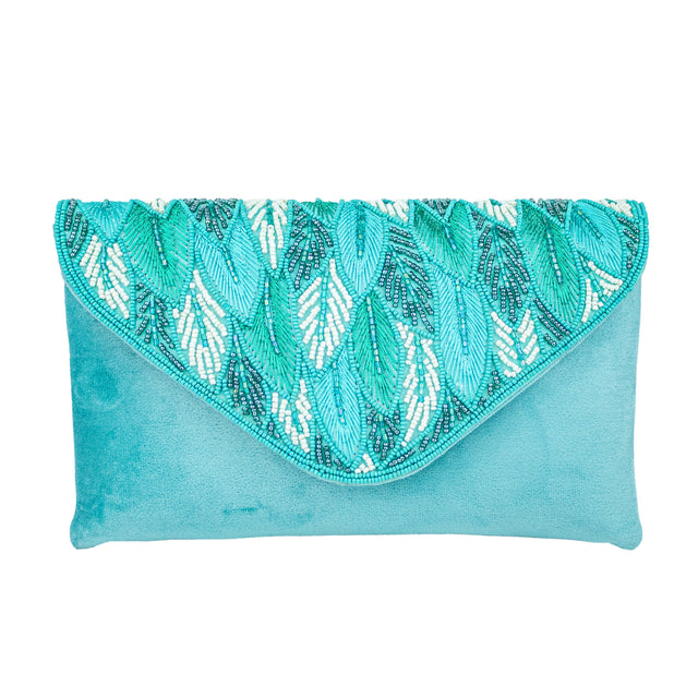 Handmade Elham Blue Clutch Bag