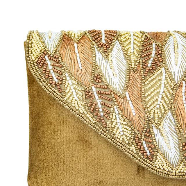 Handmade Elham Brown Clutch Bag