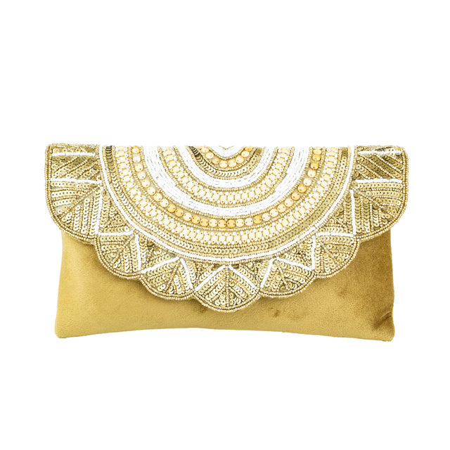 Handmade Fatima Bronze Clutch Bag
