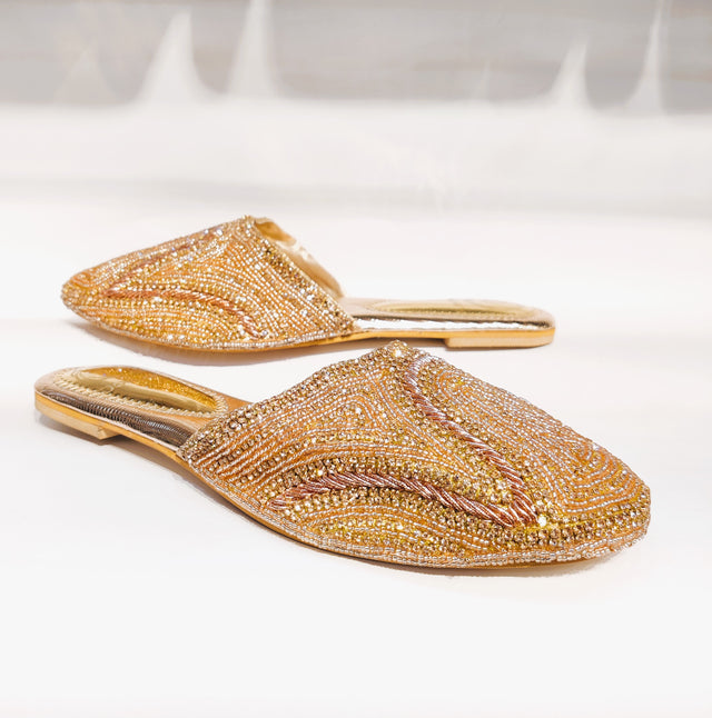 Bold Rose Flat Slippers