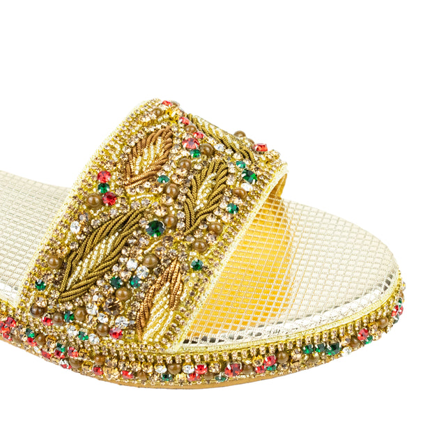 Handcrafted Multi Colour Wedge Sandals