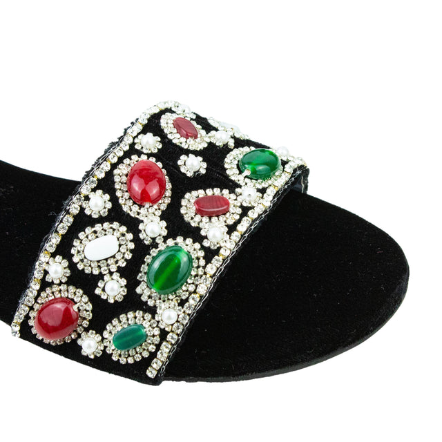 Regal Silver Flat Slippers