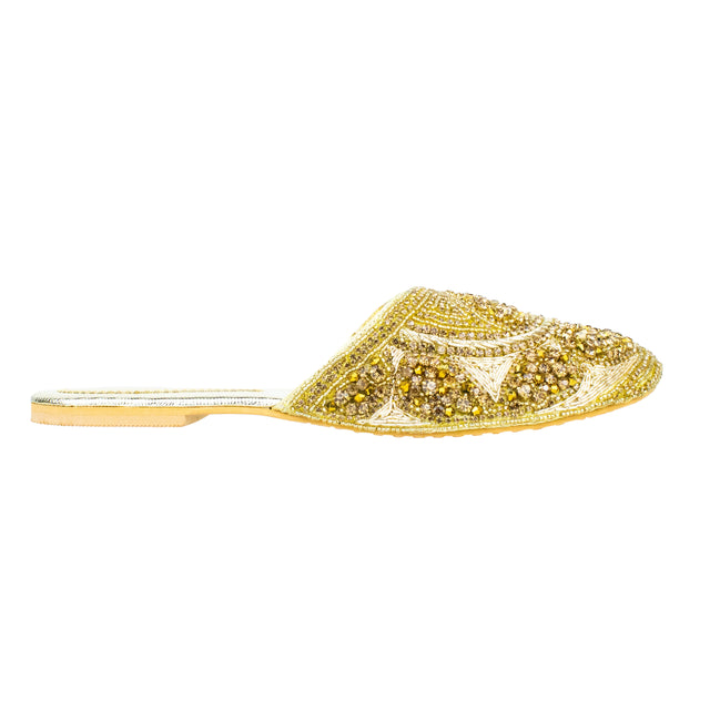 Regal Gold Flat Slippers