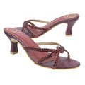 Amal Statement Maroon Pencil Heel Sandals