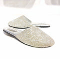 Edgy Silver Flat Slippers