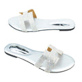Exclusive Silver Flat Slippers