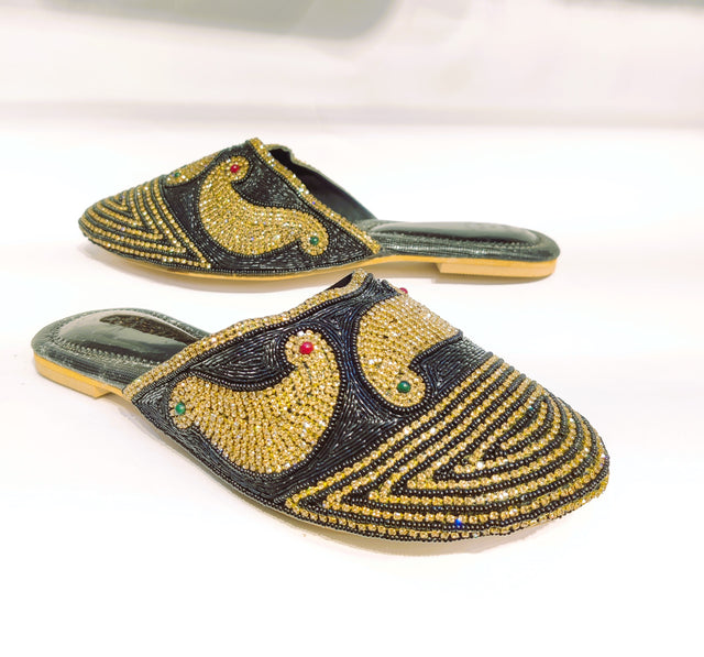 Iconic Black Flat Slippers