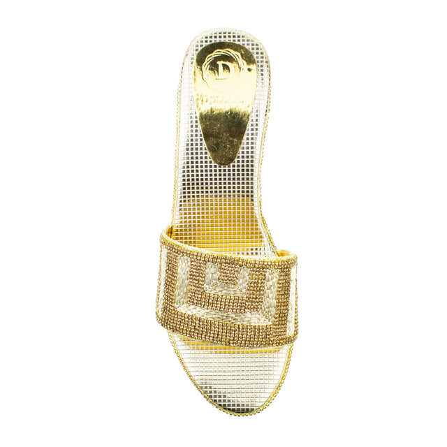Handcrafted Gold Wedge Sandals