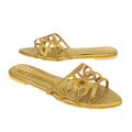 Handcrafted Bronze Flat Slippers