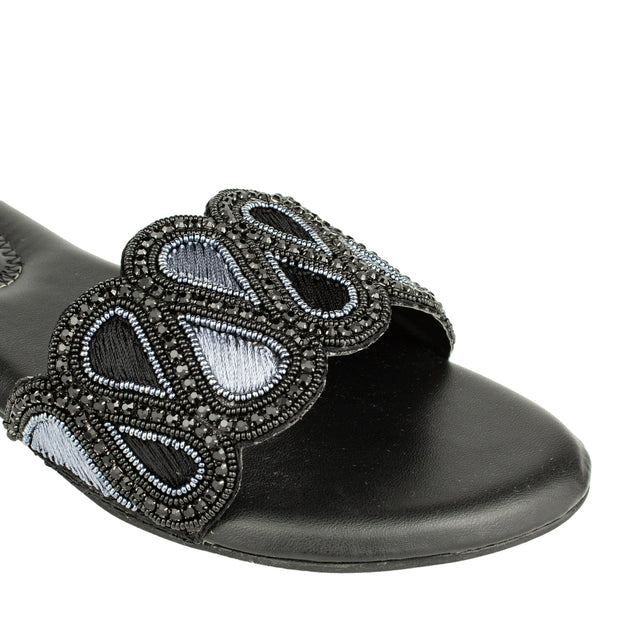 Iconic Black Flat Slippers