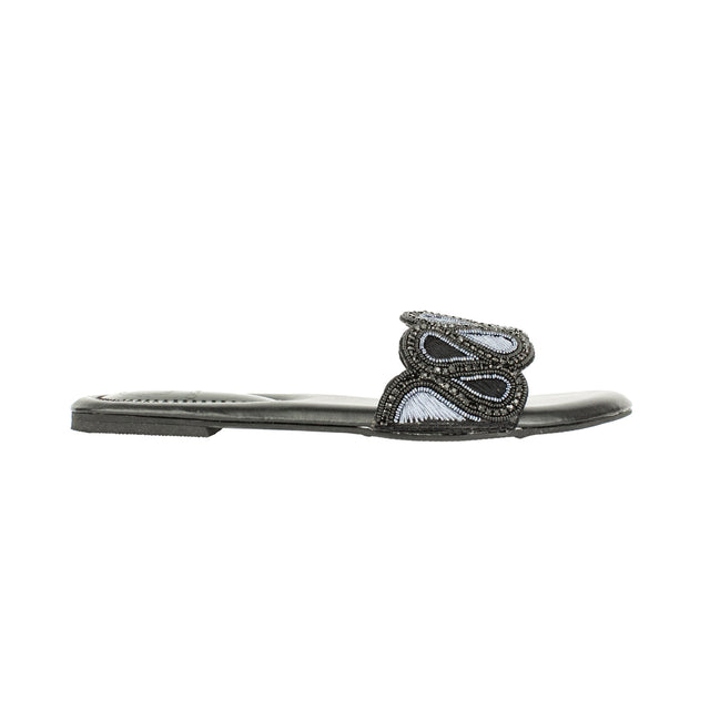 Iconic Black Flat Slippers