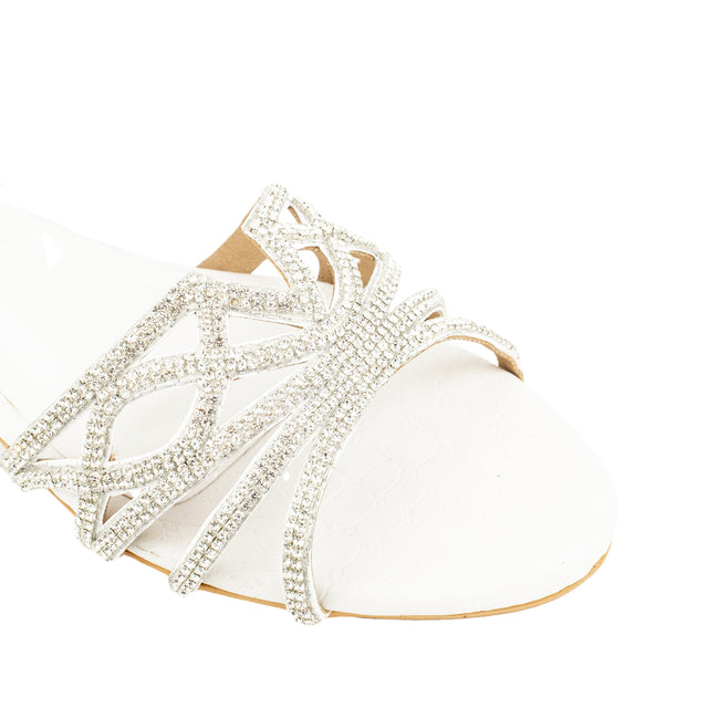Arwa Sophisticated-casual White Flat Slippers