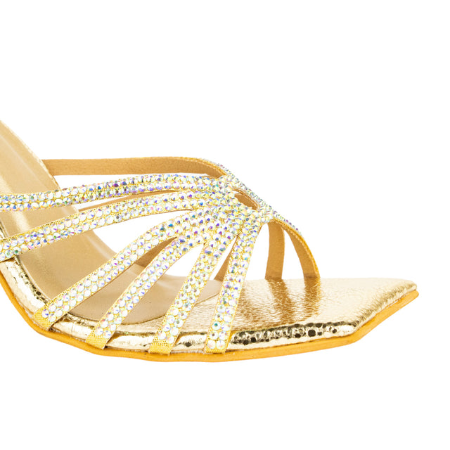 Classic Glitter Gold High Heel Sandals