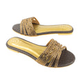 Safa Handcrafted Women's Brown Flat Sandals