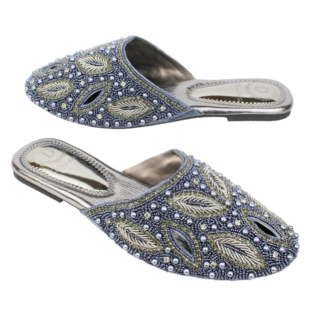 Grey Flat Natural Design Slip-Ons | S247F-GR