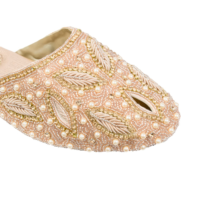 Rose Flat Natural Design Slip-Ons | S247F-R