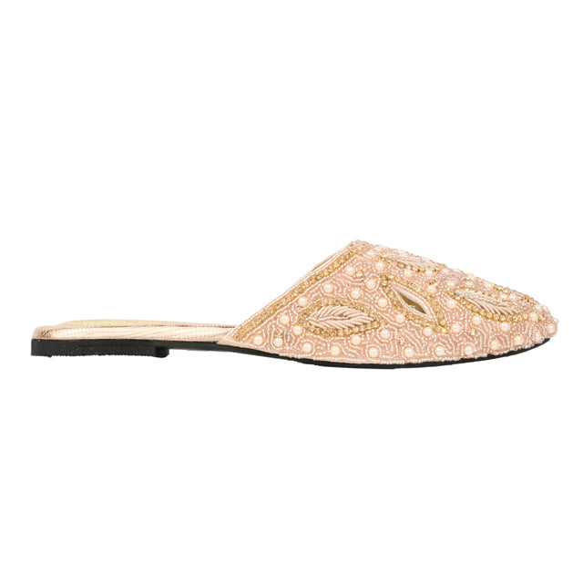 Rose Flat Natural Design Slip-Ons | S247F-R