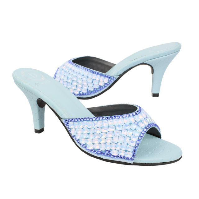 Baby Blue 3in Stiletto Heel Brilliant Sandals | S250H-BBL