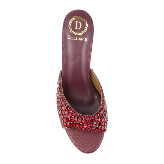 Maroon 3in Stiletto Heel Brilliant Sandals | S250H-MAR