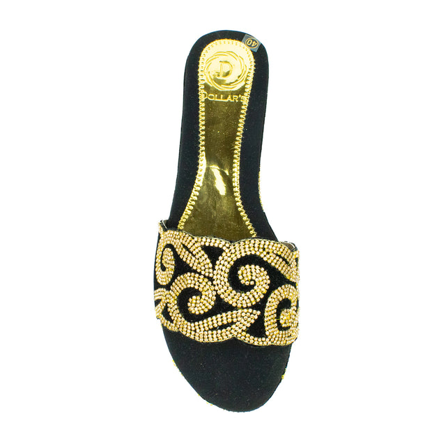 Handcrafted Gold Wedge Sandals