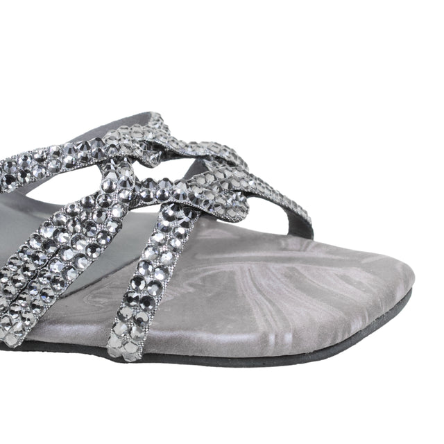 Bella Luxury Handcrafted Grey Heel Sandals