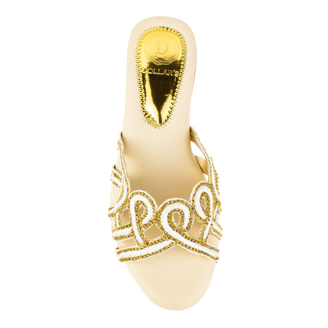 Opulent Cream Flat Slippers