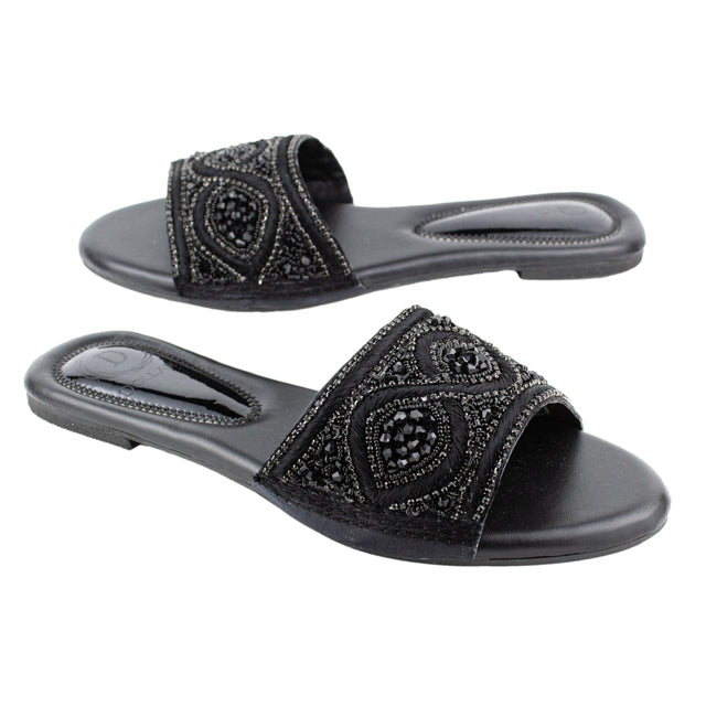 Iconic Black Flat Slippers