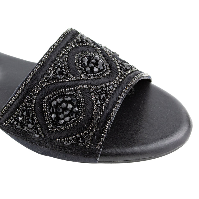 Iconic Black Flat Slippers