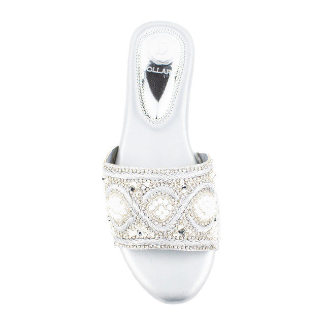 Modern Silver Flat Slippers