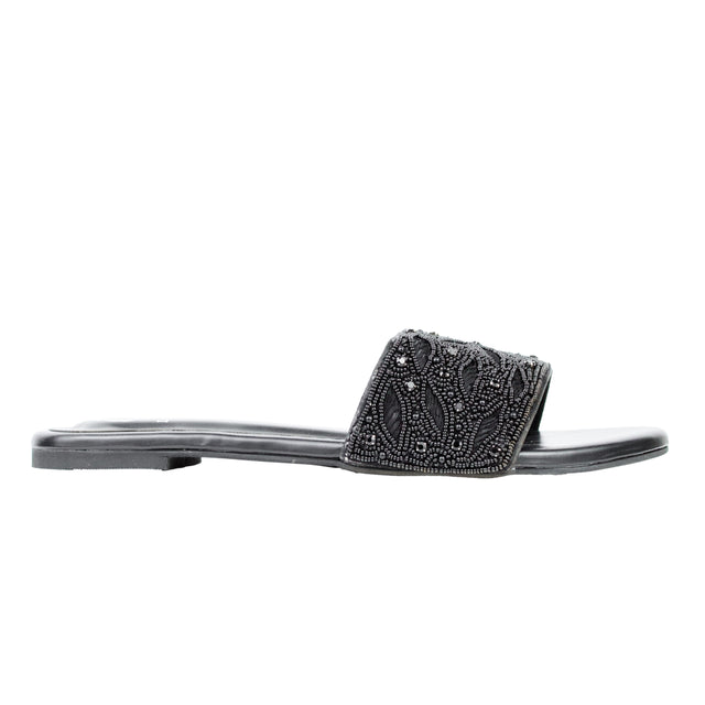 Black Flat Authentic Slippers | S304F-B