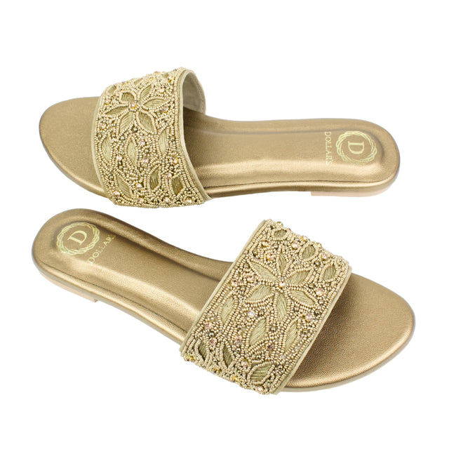 Bronze Flat Authentic Slippers | S304F-BRZ