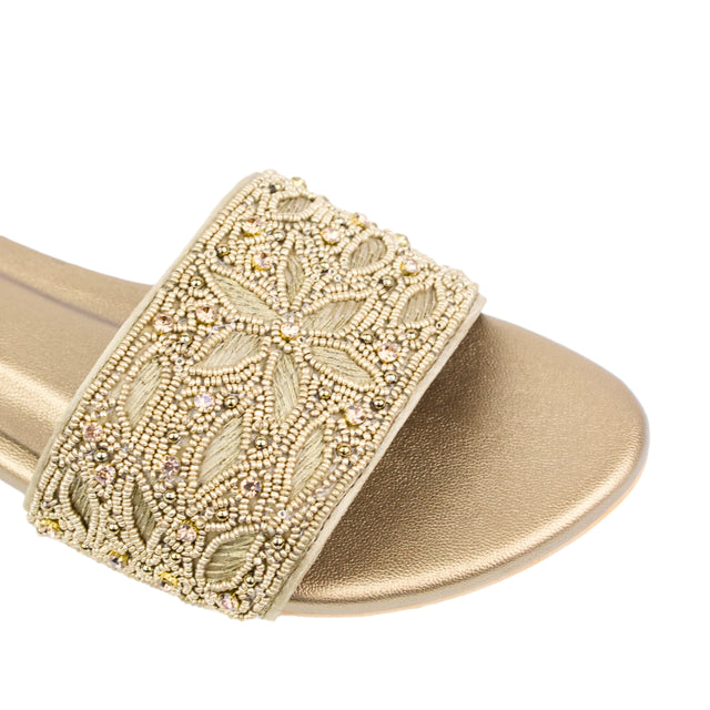 Bronze Flat Authentic Slippers | S304F-BRZ
