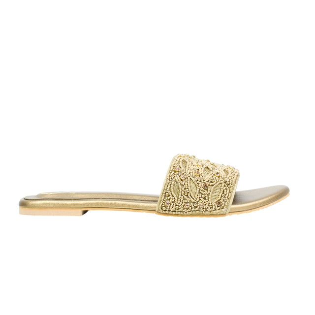 Bronze Flat Authentic Slippers | S304F-BRZ