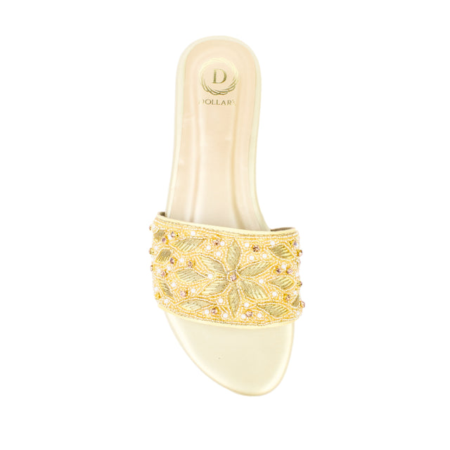 Gold Flat Authentic Slippers | S304F-G