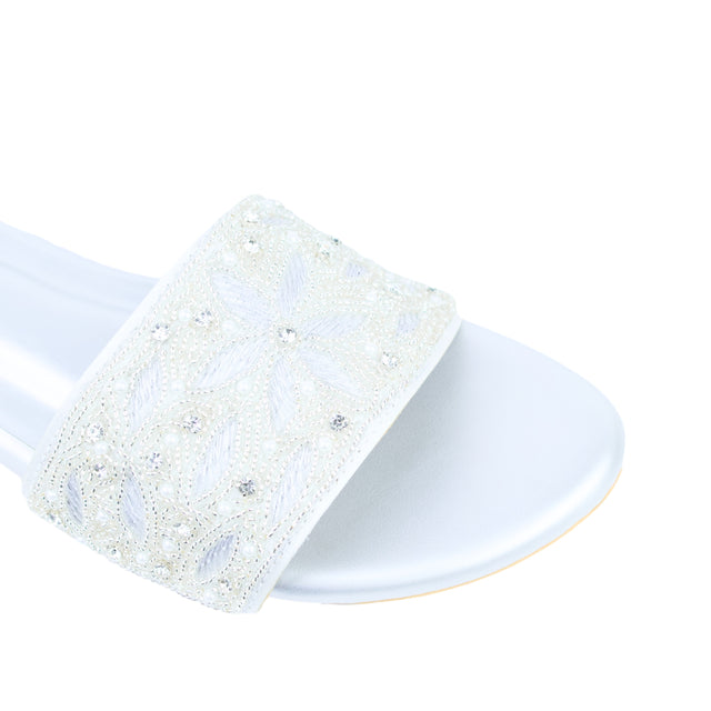 Silver Flat Authentic Slippers | S304F-S