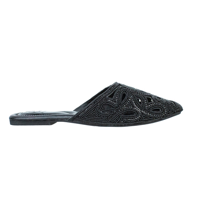 Iconic Black Flat Slippers