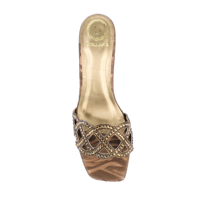 Lama'a Rich Brown Pencil Heel Sandals