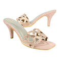 Lama'a Blush Rose Pencil Heel Sandals