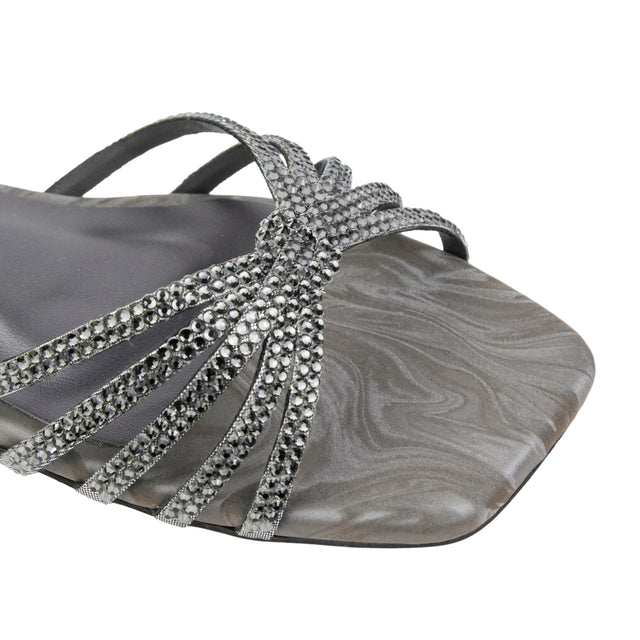 Grey Flat Handcrafted Slippers | S339F-GR