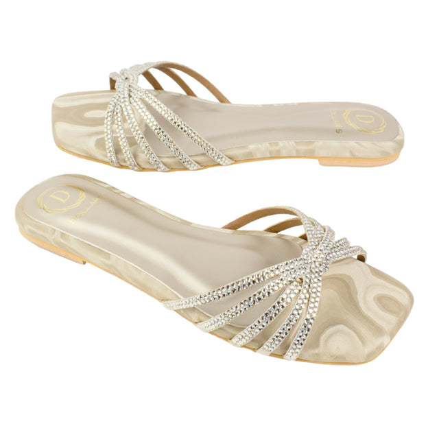 Nude Flat Handcrafted Slippers | S339F-N