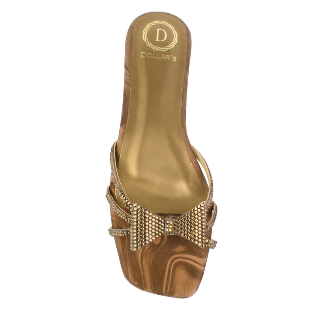 Brown Flat Bow Slippers | S344F-BR