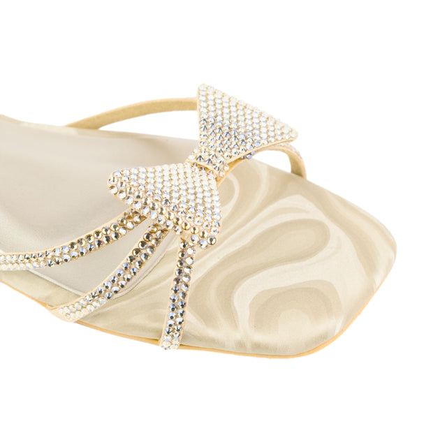 Nude Flat Bow Slippers | S344F-N